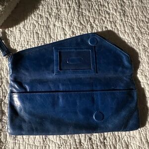 HOBO Blue Leather Clutch